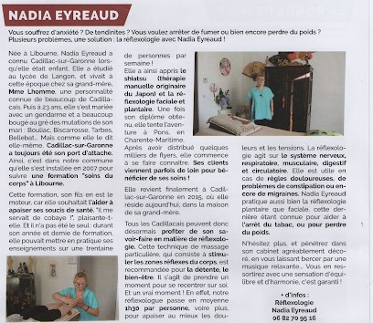 Réflexologue 33 Nadia Eyreaud, Réflexologue à Béguey