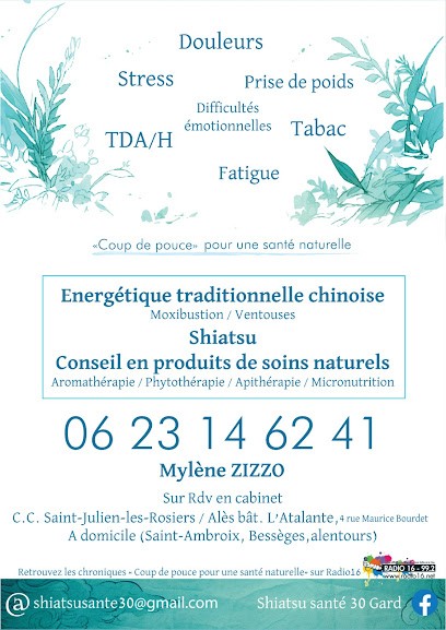 MTC - Énergétique traditionnelle chinoise - Shiatsu - Mylène ZIZZO, Praticien de Médecine Alternative à Saint-Paul-le-Jeune