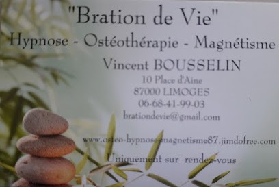 Vincent BOUSSELIN - Bration de Vie Ostéothérapie, hypnose, magnétisme, Hypnothérapeute à Limoges