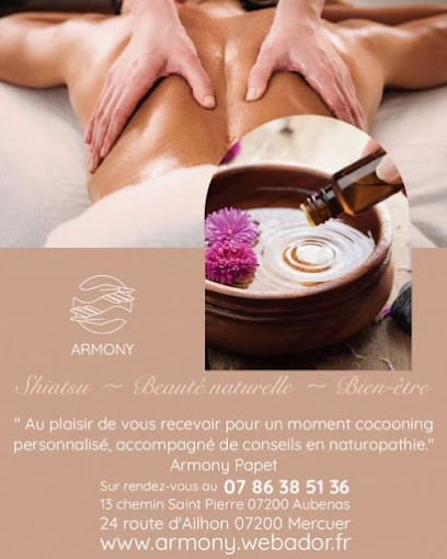 Armony SHIATSU & Massages Bien-être, Praticien de Médecine Alternative à Mercuer