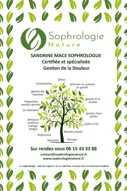 Sophrologue Sandrine Mace, Spécialisée, gestion de la douleur et dans les techniques d'activation de la conscience ( TAC), Praticien de Médecine Alternative à Ampoigné