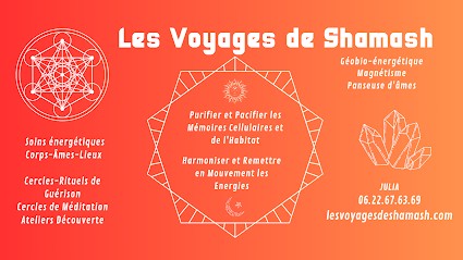 Les Voyages De Shamash - Énergéticienne - Medium Contacts Défunts - Pratiques Chamaniques - Finistère, Bretagne, Praticien de Médecine Alternative à Gouézec