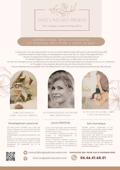 Laurie Chatelin - L'origine-L'univers Du Mieux-être Sophrologue, Conseils En Aromathérapie, Massage Bien-être, Praticien de Médecine Alternative à Saint-Junien