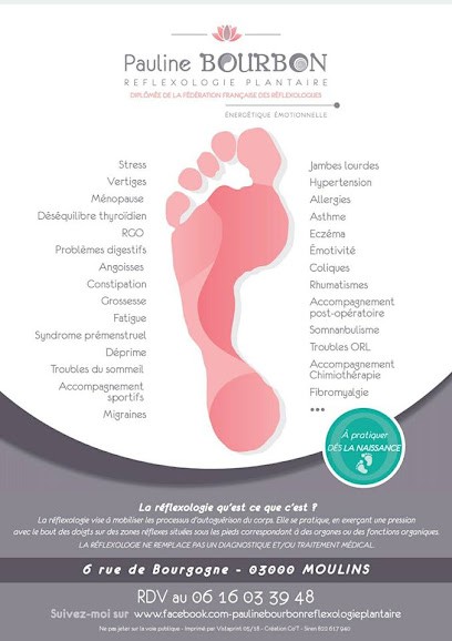 Pauline BOURBON Réflexologie Plantaire, Réflexologue à Moulins