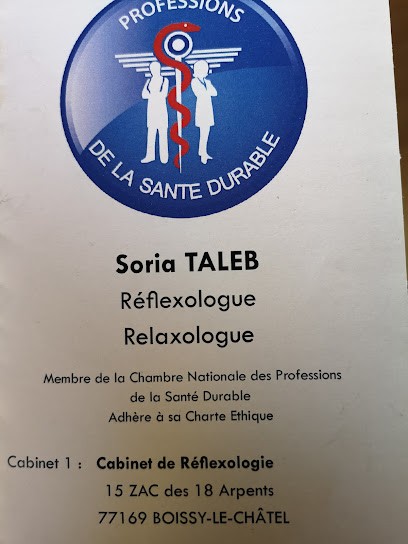 Centre Jehan de Brie. Soria TALEB. Réflexologue- Massotherapeute -Relaxologue.Réflexologie combinée. En cabinet et hôpital., Réflexologue à Coulommiers