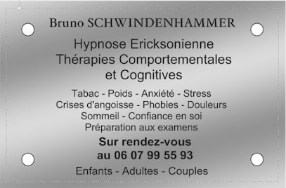 Schwindenhammer Bruno, Thérapies Comportementales Et Cognitives, Hypnose, Hypnothérapeute à Roquebrune-sur-Argens