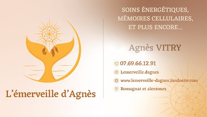 VITRY Agnès, L'émerveille D'Agnès, Magnétiseuse, énergéticienne, Thérapeute Libération De Mémoires Cellulaire, Praticien de Médecine Alternative à Romagnat